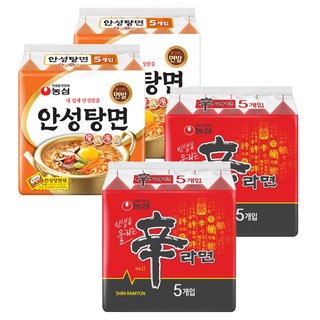 농심 안성탕면 125g 10p + 신라면 120g 10p, 1세트, 1개