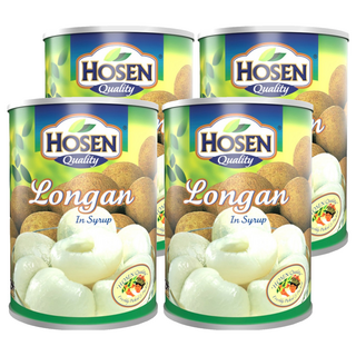 HOSEN 龍眼罐頭 糖水浸龍眼, 565g, 4罐