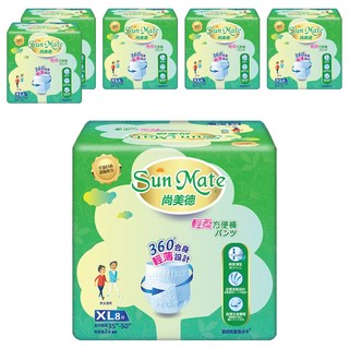 Sun Mate 尚美德 成人褲型紙尿褲 輕柔方便褲, 8片, 6包