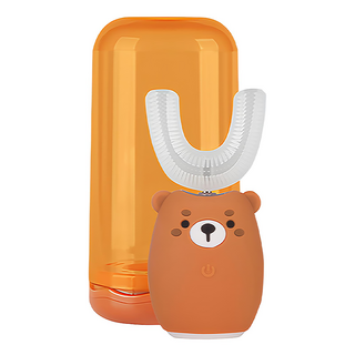 Luveta 樂唯他 U型牙套式兒童電動牙刷 6-12歲, LUV-TB001BB, 棕色小熊, 1個
