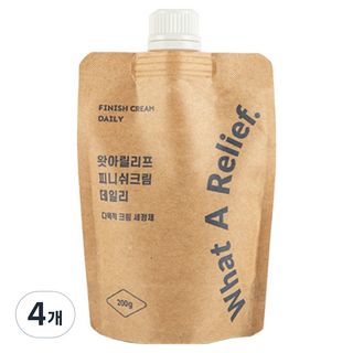왓아릴리프 피니쉬크림 데일리 다목적 세정제, 200g, 4개