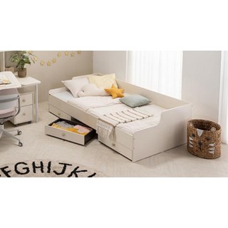 리바트 꼼므주니어 수납 침대 프레임 방문설치, 화이트