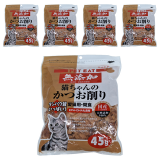 PET EAT 無添加 柴魚片 貓零食 45g, 鰹魚, 5包