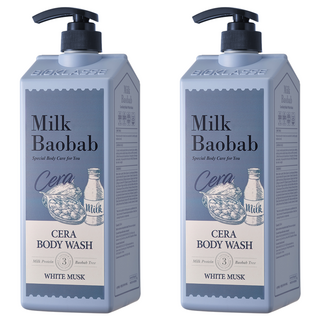 밀크바오밥 세라 바디워시 화이트머스크, 1.2L, 2개