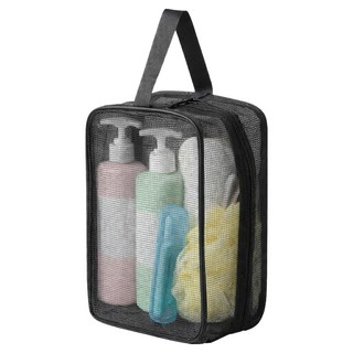 알파커머스 다용도 매쉬 물빠짐 세면가방, 블랙