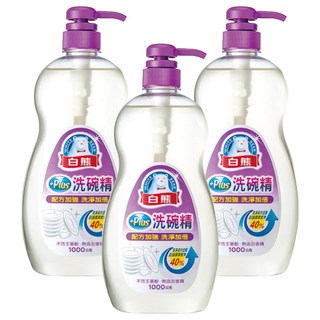 白熊 PLUS洗碗精 配方加強, 1kg, 3瓶