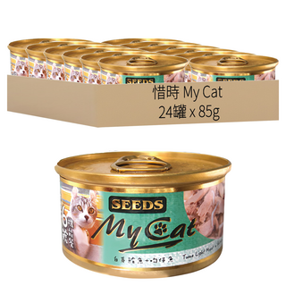 惜時 MyCat 我的貓機能餐罐頭, 白身鮪魚 + 吻仔魚, 85g, 24罐