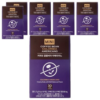 The Coffee Bean 哥倫比亞即溶美式咖啡隨身包, 0.9g, 30條, 6盒