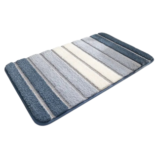 Mass 生活好物 吸水止滑地墊/絨毛加厚踏墊/浴室地墊, 藍色