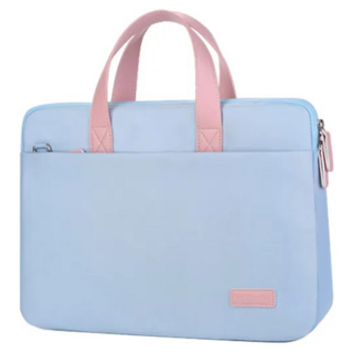 單肩手提筆電收納包/防潑水大容量防摔, 淺藍色, 13/13.3/14吋, 1個