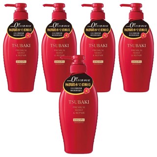 TSUBAKI 思波綺 瞬亮潤澤洗髮乳 450ml 深層滋潤 柔順亮澤, 5瓶