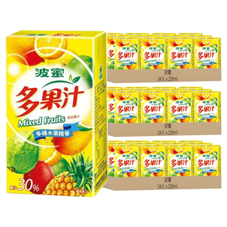 波蜜 綜合果汁 24入, 250ml, 72入