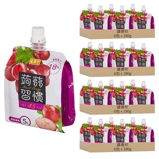 盛香珍 蒟蒻習慣 葡萄蒟蒻, 180g, 24包