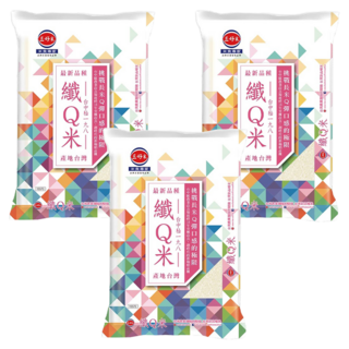 三好米 纖Q米, 低澱粉高纖維 增添飽足感, CNS 二等, 1.5kg, 3包