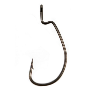 JiNDO 鷹魂 1.5X 強化曲柄鉤 鐵氟龍海水防鏽軟蟲鉤 迷你黑鯛根魚路亞根釣, 15個