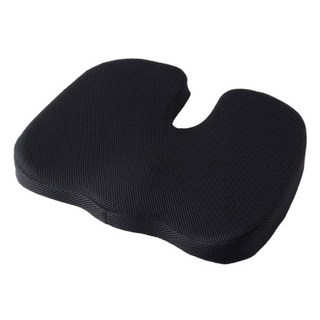HONG JIN 記憶透氣坐墊 黑色 - 釋壓透氣 舒適久坐, 44 x 35 x 6cm