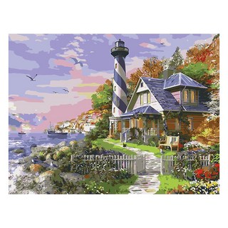 ARTLIFE 數字油畫DIY DT139 50 x 40cm, 海邊的曼徹斯特 多色, 1組