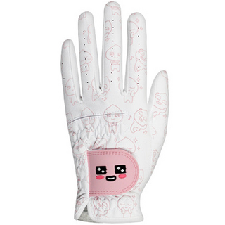 Kakao Friends Apeach Tetra 女性用左手高爾夫手套, 白色