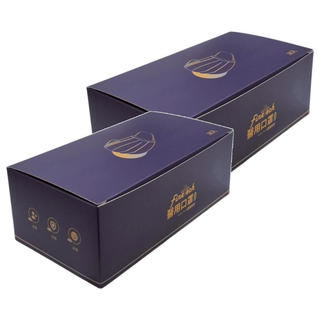 Finetech 釩泰 成人平面醫用口罩 滿版寬耳, 30片, 2盒, 杏桃粉