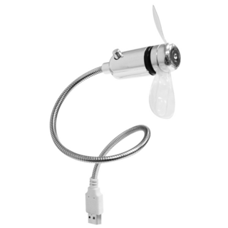 e-kit 逸奇 USB蛇管風扇 380 x 85 x 20mm 49g, UF-2019, 銀色