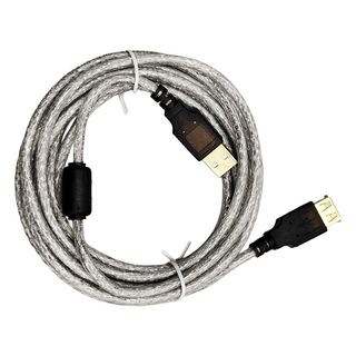 i-gota 愛購它 USB 2.0 專業級高速傳輸線 A公-A母 480Mbps 3m 超高密度編織網遮蔽層+鋁箔防護層+抗干擾磁環, 1條