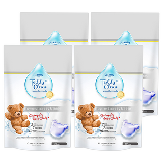 清淨海 Teddy Clean系列 植萃酵素洗衣膠囊 小蒼蘭香, 30顆, 4袋