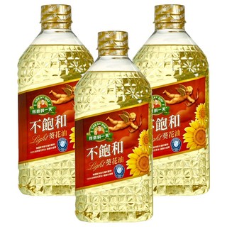 得意的一天 不飽和 Light 100%精製 葵花油, 1.58L, 3瓶