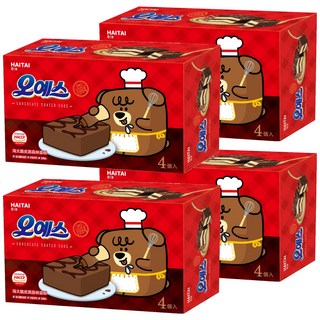 HAITAI 海太 脆皮黑森林蛋糕 外層巧克力口感酥脆 內層巧克力夾心香濃滑順 蛋糕體柔軟綿密, 120g, 4盒
