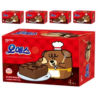 HAITAI 海太 脆皮黑森林蛋糕, 外層巧克力脆皮口感酥脆 內層巧克力夾心香濃滑順 蛋糕體柔軟綿密, 120g, 5盒