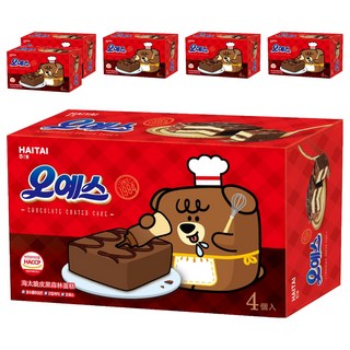 HAITAI 海太 脆皮黑森林蛋糕 (30公克x4入) 巧克力塗層蛋糕, 120g, 6盒