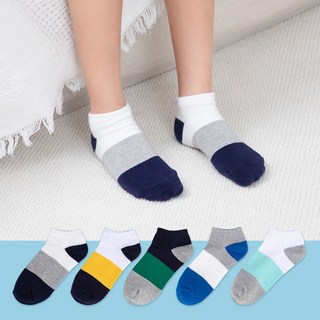 BASE ALPHA ESSENTIALS 童款3色運動短襪 5雙入