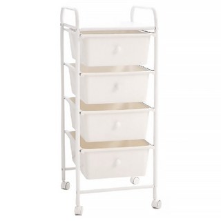 ikloo 宜酷屋 四層收納抽屜車, 白色, 4層