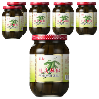 福松 脫皮辣椒, 精選釀味, 450g, 6罐