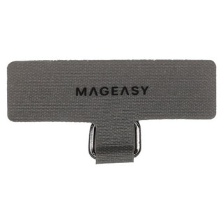 MAGEASY STRAP 掛繩片, 適用於所有手機尺寸，0.5mm超薄，充電線友好, 灰色, 1個