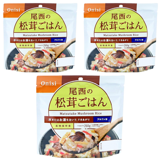 Onisi 尾西 沖泡即食飯 松茸風味, 100g, 3包