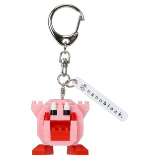 Nintendo 任天堂 NFG-08卡比吸入 積木鑰匙圈 可愛造型 迷你尺寸, 1入