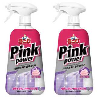 홈스타 핑크파워 샤워부스 찌든 물때 클리너, 750ml, 2개
