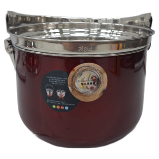 鼎匠 新型IH長效續煮 304 不鏽鋼雙層保溫節能再煮鍋 加厚升級版, 6L容量, 電磁爐/瓦斯爐通用, 內附蒸片, 25.5cm, 酒紅色, 1個