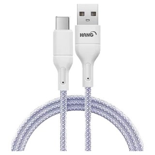HANG 編織快充線 USB-TypeC R18, 100cm, 紫色, 1條