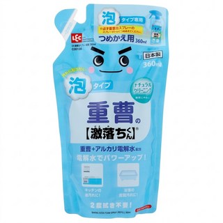 LEC 激落君 小蘇打 電解水泡沫噴霧清潔劑 補充包, 360ml, 1包