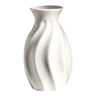 空氣選物 螺旋陶瓷花瓶, 9 x 9 x 16cm, 白色