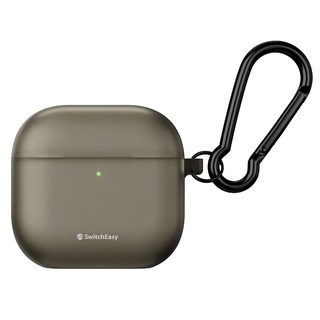 SwitchEasy 魚骨牌 Glaze 霧透耳機保護殼 霧透黑, 1個, AirPods 4