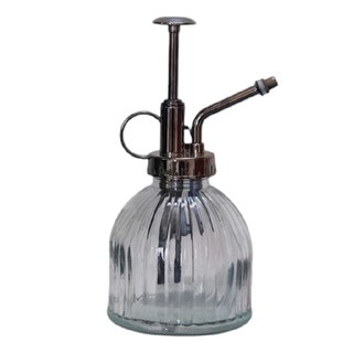 空氣選物 仿古銅按壓澆水瓶 透明直條 玻璃PVC材質, 1個