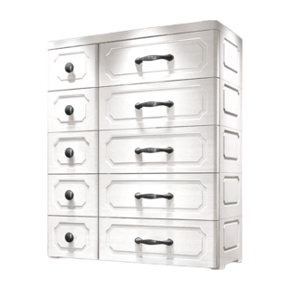 AOTTO 創意傢俱 75面寬大容量 歐式附輪收納櫃 AC-077W, 純白色