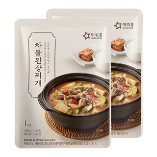 OURHOME 牛五花大醬湯 韓國風味 加熱即食 內附肥瘦適中五花肉, 300g, 2包
