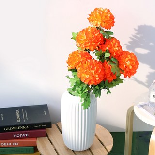 Joart 7頭大菊人造花束, 橙色, 1個