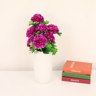 Joart 7頭大菊人造花束, 紫色, 1個
