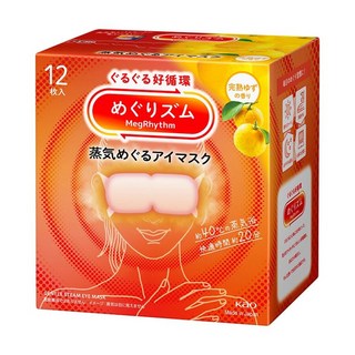 Kao 花王 MegRhythm 美舒律 蒸氣眼罩 日本柚子香, 12個裝, 1個