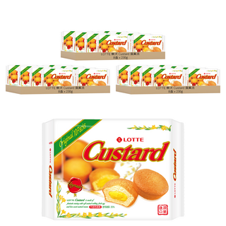 LOTTE 樂天 Custard 蛋黃派 10顆, 230g, 24盒