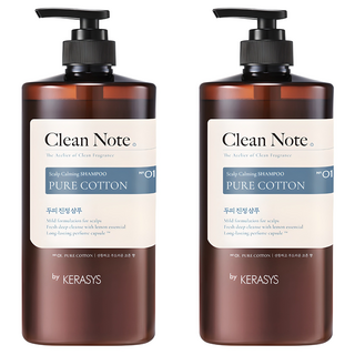 KERASYS Clean Note頭皮鎮靜洗髮精 棉香, 1L, 2瓶